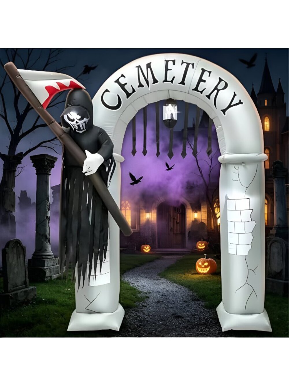 8FT Gaint Halloween Inflatable Outdoor Decorations Halloween Gateway Arch